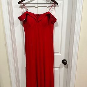 Adrianna Papell - Red Gown - Size 10 - Holiday Party, Bridesmaid